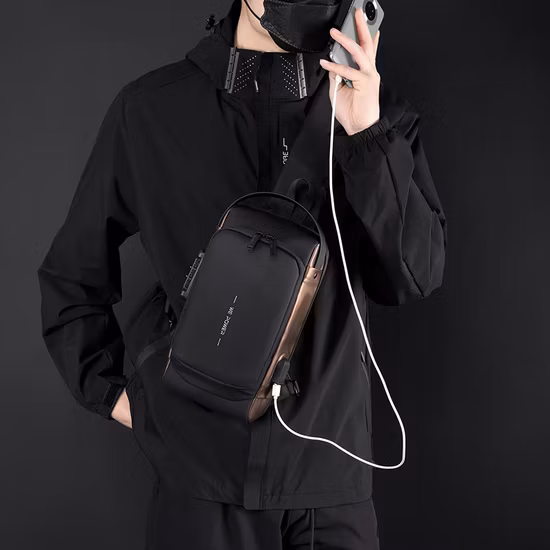 軽量人気トレンドメンズ迷彩チェストバッグスリングクロスボディバッグ